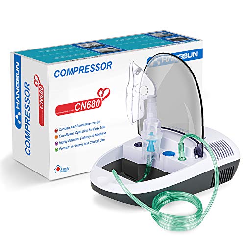 Hangsun Nebulizador Compresor Electrico Inhalador CN680 Inhalación para Bebe Adulto con Kit para Utilizar hogar