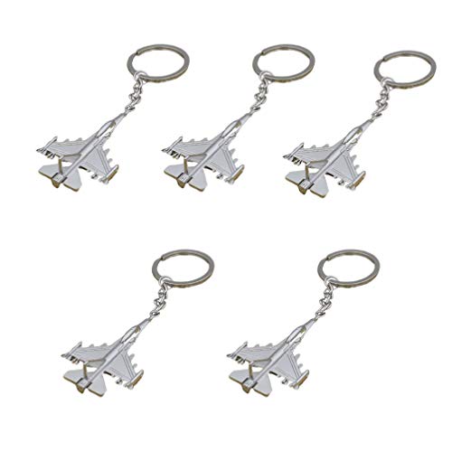 Healifty 5 Piezas Llavero de Avión de Metal Modelo de Avión Llaveros Anillos Llavero de Coche Bolso Colgante Colgante Adorno para Niños Regalo de Viajero