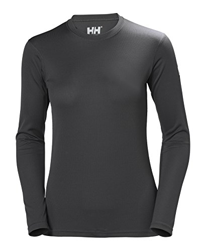 Helly Hansen HH Tech Crew Camiseta Deportiva Manga Larga, Mujer, Ebony, M