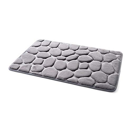 HERCHR Alfombrilla Interior/Exterior para Puerta, adoquín Antideslizante de adoquines 3D Suave Felpudo para Puerta de Entrada de Entrada Patio Baño Balcón, 15.75 x 23.62 Pulgadas(Gris)