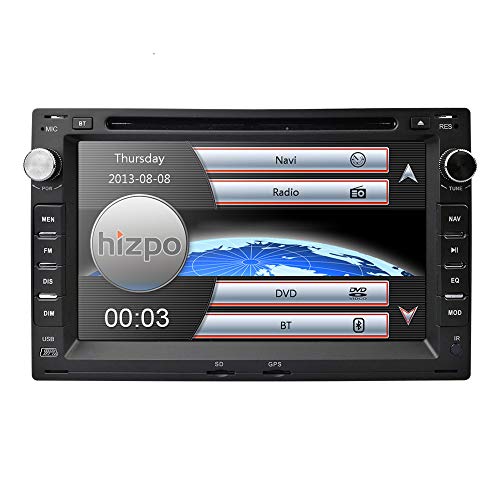 hizpo Reproductor de DVD con pantalla táctil de 7 pulgadas para coche, compatible con VW Volkswagen Passat Jetta CITI CHICO TRANSPORTER T5 Golf Polo MK3 MK4 MK5 SEAT