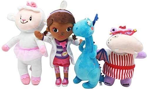 HMLSM Juguetes de Peluche 4pcs / Lot 30cm de la Felpa del Doctor del hipopótamo de Oveja de Peluche muñeca de la Felpa niños de los niños Mejor Regalo del Animal del bebé