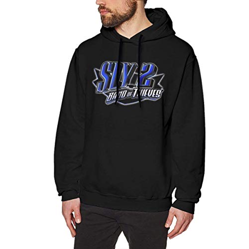 huatongxin Sly Cooper 2 Band of Thieves Mans Hoodies Pullover Long Sleeve Sweatshirt Black