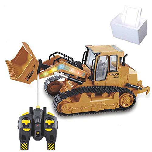 Ingeniería De Coches RC 1:16 Camión Volquete Simulación Niveladora Caterpillar Tractor Modelo Excavadora Empuje del Suelo Música Efectos De Luz Juguetes para Niños