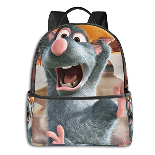 INGXIANGANCHI Ratatouille Student - Mochila Unisex con Estampado de Dibujos Animados (14,5 x 12 x 5 Pulgadas)