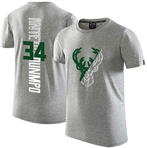 Jersey de la NBA de los Hombres Milwaukee Bucks 34# Giannis Antetokounmpo Classic Jersey, cómodo/Ligero/Transpirable All-Star Unisex Uniforme (Color : 3, Size : XX-Large)