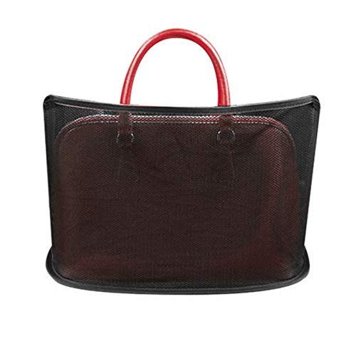 jieyun Soporte para bolsa de coche, bolsillo de red para guardar documentos, teléfono, artículos valiosos, color negro