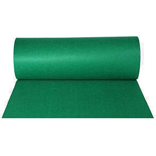 JINRONG Alfombra Desechable Resistente Al Desgaste Alfombra Antideslizante Espesador Rollo Rolling Runners Cualquier Longitud Hotel/Boda/Etapa Alfombra (Color : Green, Size : 1.2 * 80m)