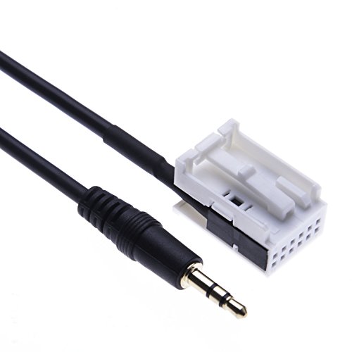 Keple Coche Entrada Auxiliar Cable Adaptador 3,5 mm Conector de Audio música AUX Cable Compatible con Mercedes Clase A W169/W245, B W245/W203, W209/C W203, CLK X164/W209, GL W164/X164 | 1,5m