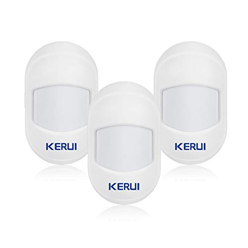KERUI HW10 Mini Sensor/Detector Movimiento PIR Inalámbricos, Kit de Alarma Antirrobo, 433m, Compatible con Sistema de Alarma de Seguridad gsm/WiFi KERUI para Hogar/Tienda/Garaje/Oficina/Autocaravana