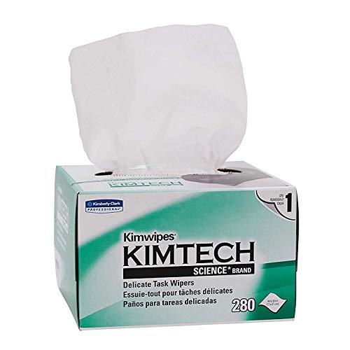 KimWipes - Limpiaparabrisas desechable para tareas delicadas, 20 cm de largo x 10 cm de ancho, color blanco