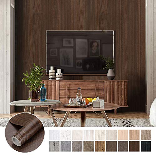 KINLO Papel Adhesivo Pintado Impermeable con la Imagen de Madera Pegatina de PVC para Decorar y Proteger Pegatina para Muebles Cocina Baño a Prueba de Agua de Moho 0.6 * 5M per Rollo