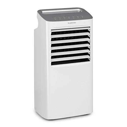 KLARSTEIN Coldplayer - Enfriador de Aire 4-en-1, Ventilador, Purificador, Humidificador, Flujo de Aire 384 m³/h, 4 velocidades, 3 Modos, Depósito Agua 10 L, Oscilación, Control Remoto, Blanco