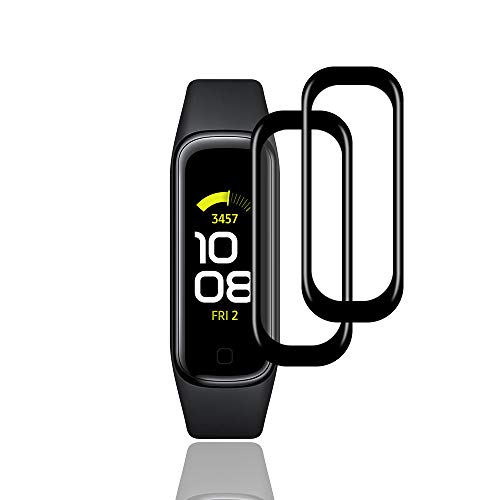 KONEE Protector de Pantalla Compatible con Samsung Galaxy Fit 2, 【2 Piezas】 [ 3D Cobertura Completa, Anti-rasguños, Alta Definición ], Película Protectora para Samsung Galaxy Fit 2