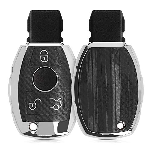 kwmobile Funda Compatible con Benz - Carcasa Suave de Silicona para Llave de Coche - Protección para Mando de Mercedes Benz Llave de Coche de 2-3 Botones (Solo Keyless Go)