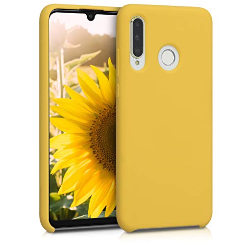 kwmobile Funda Compatible con Huawei P30 Lite - Carcasa de TPU para móvil - Cover Trasero en Amarillo Miel