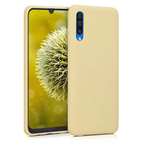 kwmobile Funda Compatible con Samsung Galaxy A50 - Carcasa de TPU Silicona - Protector Trasero en Amarillo Claro