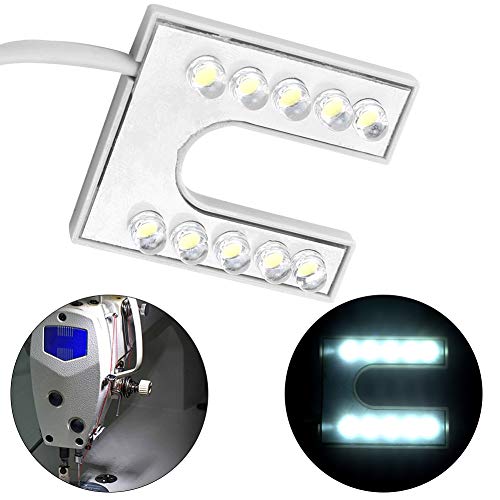 Lámpara de cuello de cisne Multi-Task con base magnética, luz para máquina de coser, ahorro energético 110-265 V para banco de trabajo para fresadora para taladro de torno