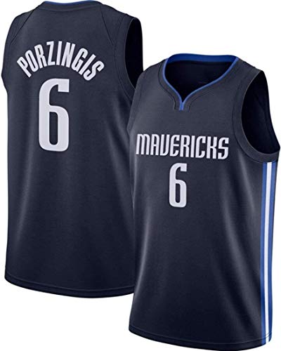 llp Ropa de Baloncesto para Hombre NBA Jersey Dallas Mavericks 6# Kristaps Porzingis Jerseys, Tejido Fresco Transpirable All-Star Unisex Fan Uniforme (Color : 3, Size : Large)