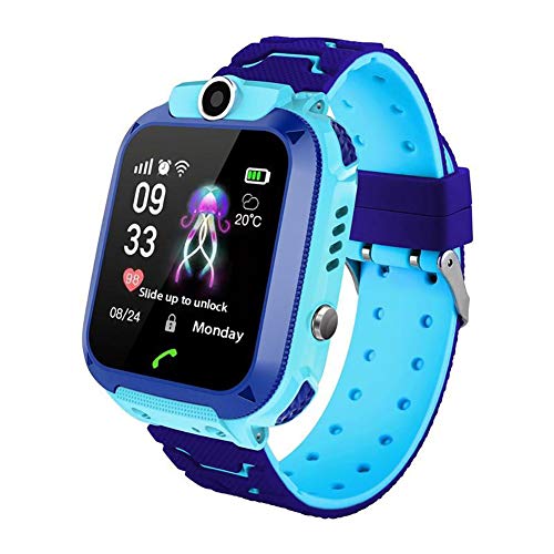 Localizador GPS Niños, Reloj GPS Niños Localizador con SOS Anti-Lost Alarm para Tarjeta Pantalla Táctil Smartwatch para 3-12 Años De Edad Regalo De Cumpleaños Niños Niñas