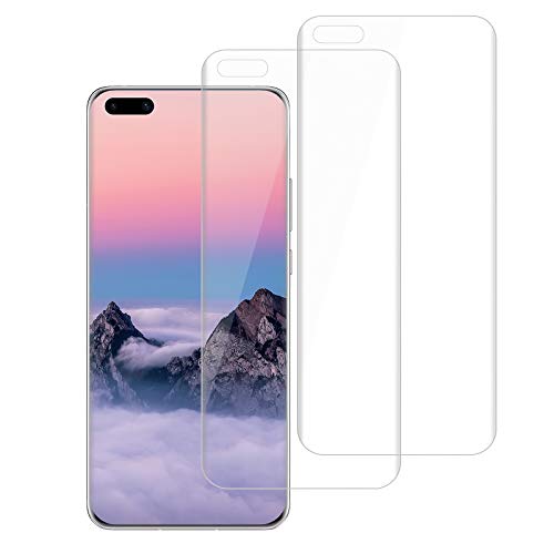 [Lot de 2] Film de Protection d'Écran pour Huawei P40 Pro Verre Trempé, [Couverture Complète][9H Dureté][Ultra Résistant][Anti Rayures][HD Ultra Transparent]