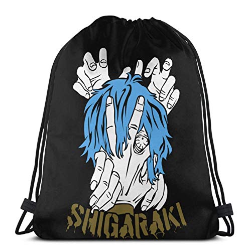 LREFON Mochila Saco Boku No Hero Academia - Shigaraki Tomura Logo-Mochila Saco-Negro