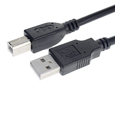 LWW USB2.0 de cobre cable de impresora (de A a B, Negro)