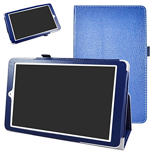 Mama Mouth Alcatel Onetouch PIXI 3 (10) Funda, Slim PU Cuero con Soporte Funda Caso Case para 10.1" Alcatel One Touch Pixi3 10 Android Tablet,Azul Oscuro