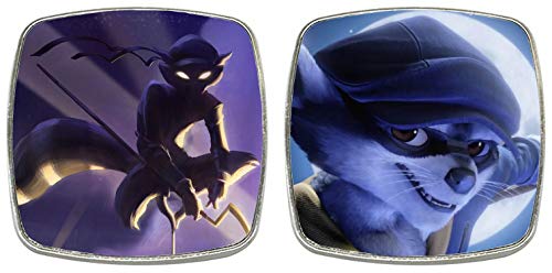 MasTazas Sly Cooper 2 Imanes Metalicos Cuadrados 6,1 cm