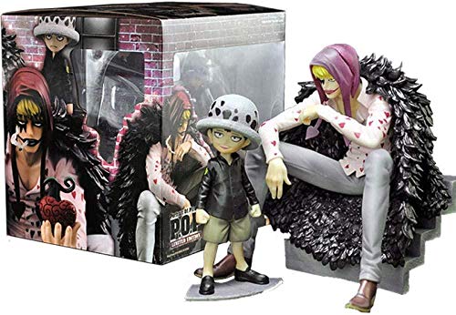 MNZBZ 12-18 cm 2 unids / Lote Hot Anime One Piece Trafalgar Law Heart PVC Figura de acción Modelo muñeca Juguetes