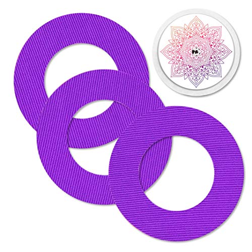 MySweetStitch | Freestyle Libre 1 & 2 parches impermeables, transpirables y respetuosos con la piel incl. pegatina con agujero para sensor en conjunto (3+1) Mandala Alrededor