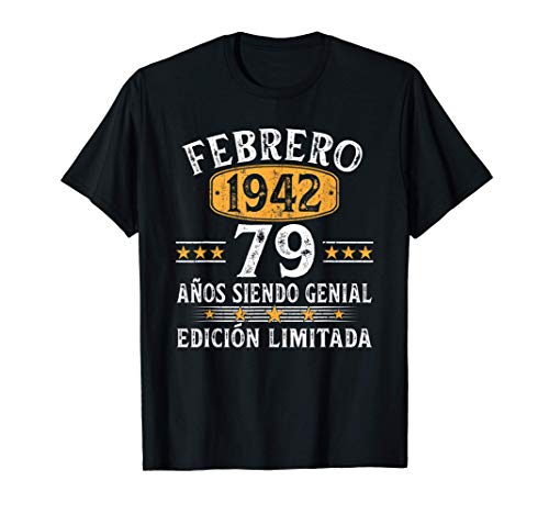 Nacido En Febrero 1942 79 Años Cumpleaños Regalo De 79 Años Camiseta