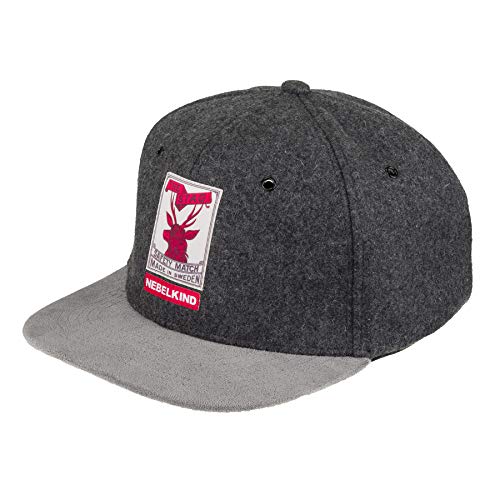 Nebelkind The Stag Snapback gorra gris fieltro Matchbox Diseño One Size Unisex