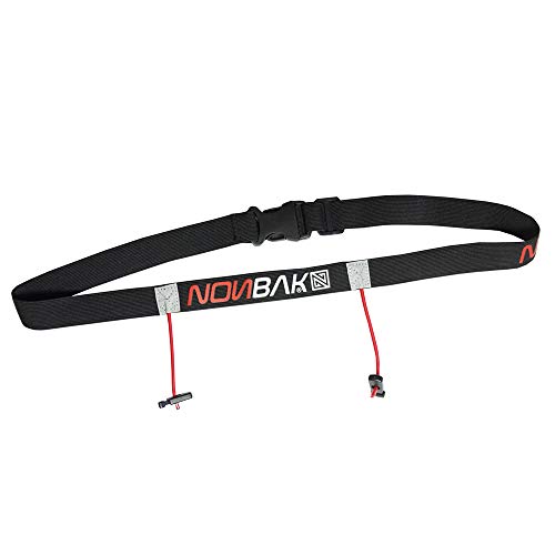 Nonbak portadorsal Race Belt Running Triatlon Trail Running competiciones Black, Neon Green,Orange, Pink, Red (Black Red)