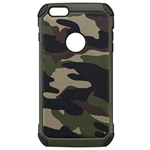 NX - Carcasa para iPhone 6 y 6S, diseño de camuflaje, color verde camuflaje