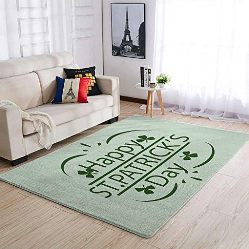 O5KFD&8 Alfombras duraderas y cómodas para el día de San Patricio, muy bonitas, suaves y cómodas, para niños y niñas, color blanco, 50 x 80 cm