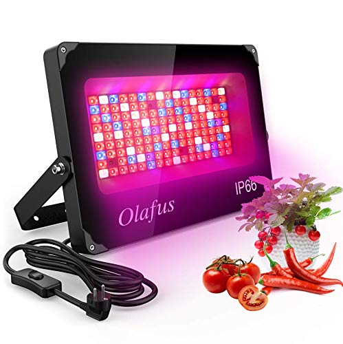 Olafus Grow Light 1000W, Lámpara para Cultivo de Plantas Espectro Completo de Luces 144 LED con 92 Rojo 22 Azul 4 IR 22 Blanco, IP66 Impermeable Acelerar Crecimiento Floración Fructificación