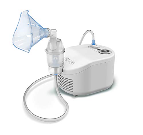 Omron Nebulizador Easy X101 con aerosol, trata condiciones respiratorias como el asma, la bronquitis, la alergia, la tos y los resfriados con facilidad, para adultos y niños