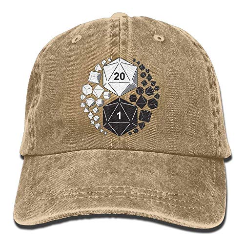 ONGH Dungeons and Dragons Gorras de béisbol Ajustables Unisex Yin Yang Sombreros de Mezclilla