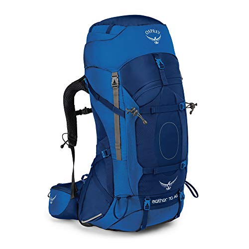 Osprey Aether AG 70 Mochila, Hombre, Azul (Neptune Blue), M