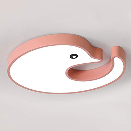 OVEA Dolphin Luz De Techo Rosa Hierro De Dibujos Animados Accesorios De Techo Dormitorio Estudio Guardarropa Baño Balcón Pasillo Cafetería Pasillo Sala De Estar Comedor