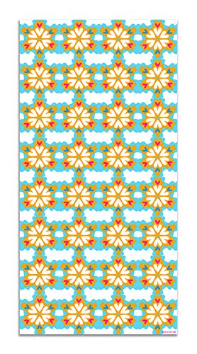 Panorama Agatha Ruiz de la Prada Alfombra Vinílica Hidráulico Azul Flores Caleidoscopio 40x80cm - Alfombra Cocina Vinilo - Alfombra Salón Antideslizante e Ignífuga - Alfombras Grandes - Alfombras PVC