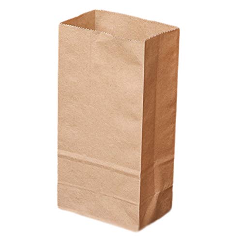 Paquete De 50 Bolsas De Pan De Papel Bolsa De Papel Kraft De 50 G Bolsa De Envasado De Alimentos De Fondo Cuadrado Bolsa De Pan De Desayuno Bolsa De Pan De Pan Bolsas De P(Size:9.8*7.4*5.1 inches)