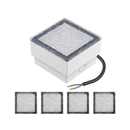 Parlat - LED adoquín lámpara de suelo CUS, 10x10cm, 230V, blanca cálida, 5 UDS