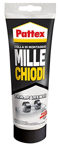 Pattex Millechiodi Trasparente 200g Adhesivo de contacto Gel 200g - Goma (Gel, Adhesivo de contacto, Tubo, Negro, Amarillo, Transparente, 15 min)