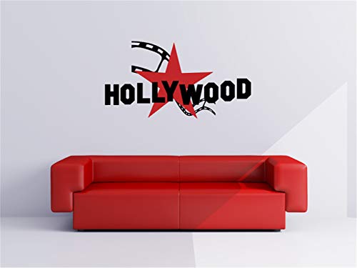 pegatinas de pared baratas pegatinas de pared vinilo movie wall decal Hollywood Star and Film Strip for home theater