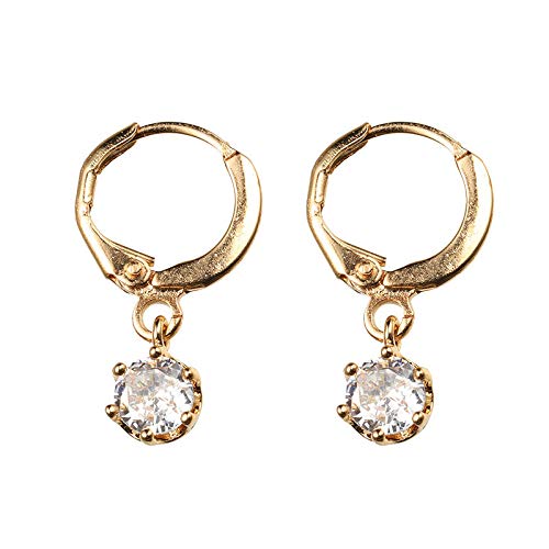 Pendientes, Anzuelos, Colgantes, Decoración, Hebillas, Joyas, Accesorios Zircon Round Classic Cobre-Oard Diamond Circle Retro, 5 Sets