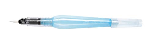Pentel- Pincel con depósito de agua (punta mediana, recargable, cerdas de nailon) Negro, Medio (XFRH/1-M)