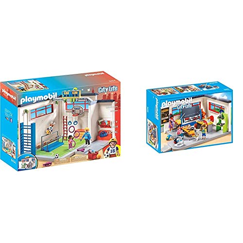 PLAYMOBIL City Life Gimnasio, a Partir de 5 Años (9454) + City Life Clase de Historia, a Partir de 5 Años (9455)