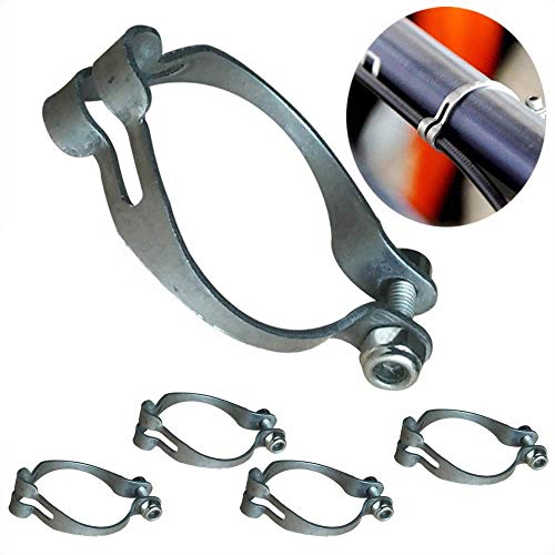 POFET 4 juegos de anillos de metal firmemente para enmarcar cables de bicicleta MTB Guía de cable de freno de cambio de cable de cambio de desviador, base de guía, clip de ajuste, 28,6 mm